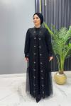 takım ikili Abaya Dilek Siyah